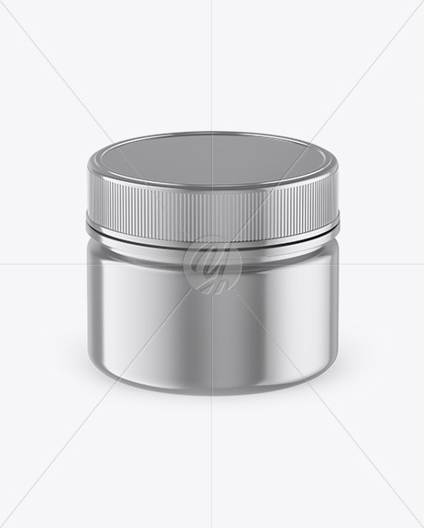 Metallic Jar Mockup (High-Angle Shot)