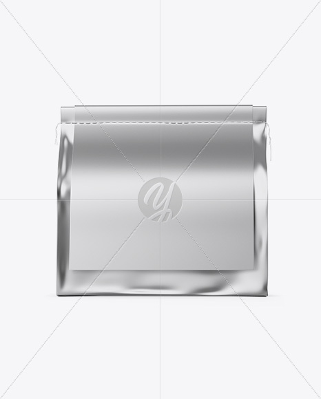 Metallic Coffee Bag Mockup - Front View