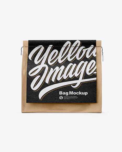 Kraft Bag Mockup - Front View