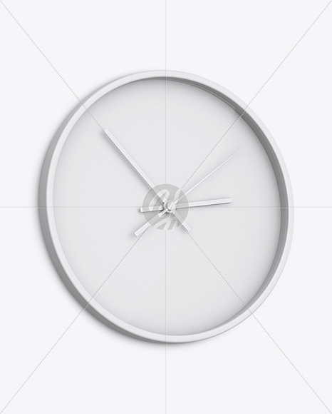 Round Wall Clock Mockup - Half-Side View