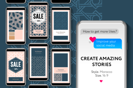 Social media story templates for brands and blogger - Web banner