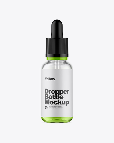 Clear Glass Dropper Bottle Mockup