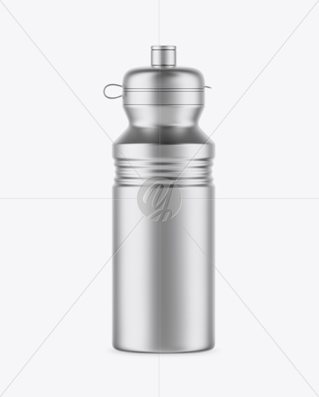 Metallic Sport Bottle Mockup