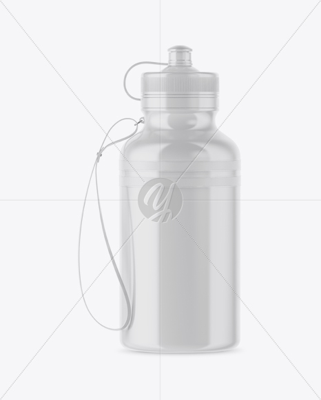 Glossy Sport Bottle with Lace Mockup