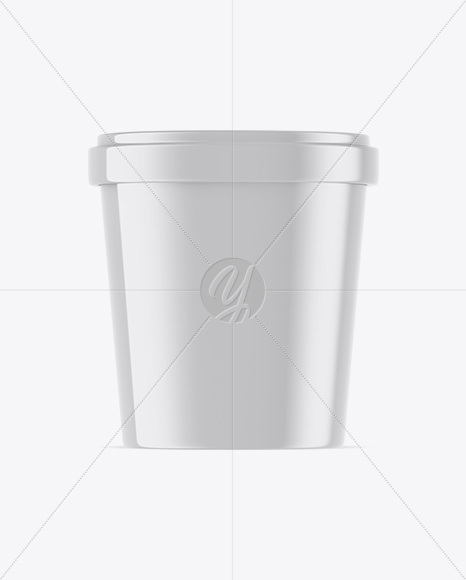 Glossy Ice Cream Cup Mockup