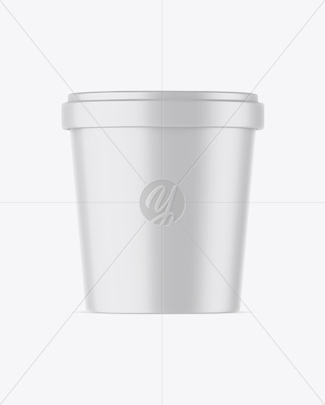 Matte Ice Cream Cup Mockup