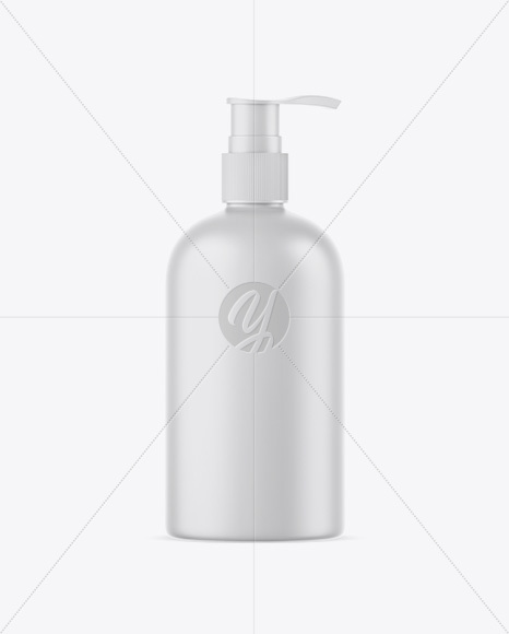 Matte Liquid Soap Bottle with Pump Mockup