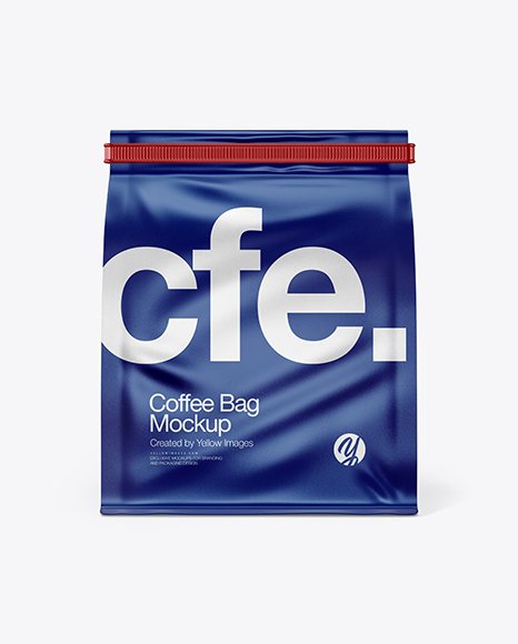 Matte Coffee Bag With Tin-Tie Mockup