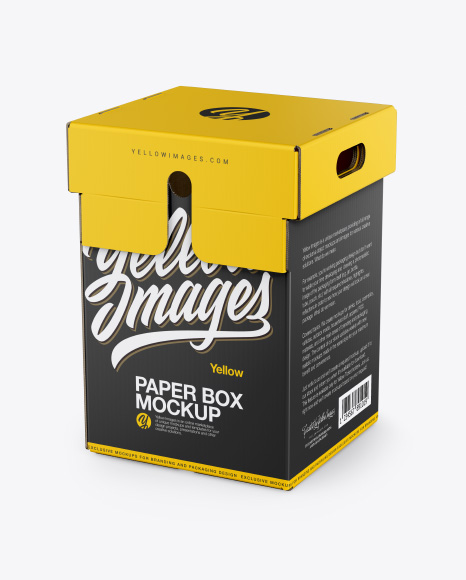 Paper Box Half Side View (High-Angle Shot) Mockup - Open+box+mockup+template+stock+vector.+Illustration+of+post+-+53040423