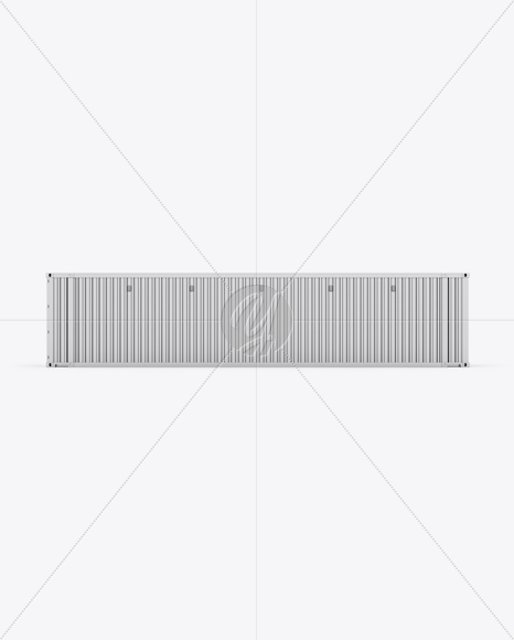 40F Shipping Container Mockup - Side View