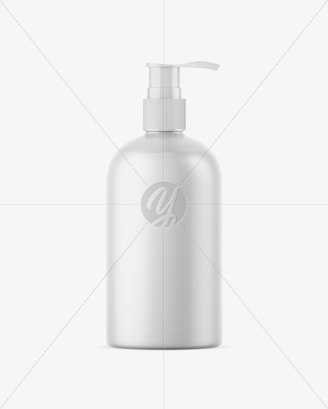 Frosted Clear Bottle with Liquid Soap Mockup