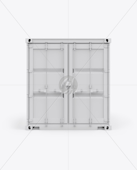 40F Shipping Container Mockup - Front View