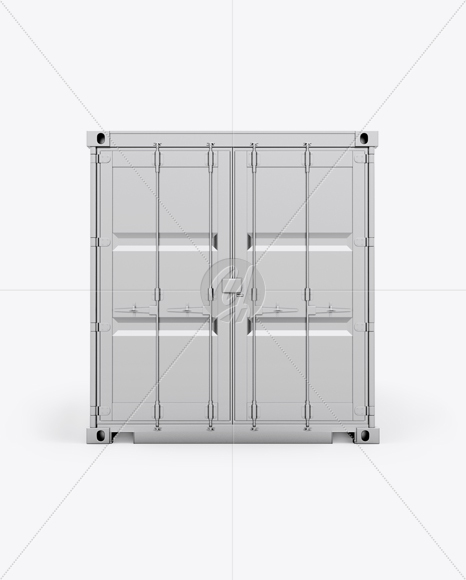 40F Shipping Container Mockup - Front View