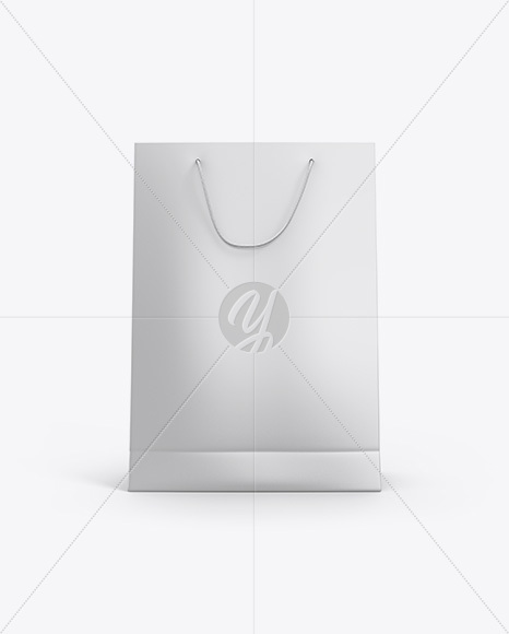 Matte Paper Bag Mockup - Front View