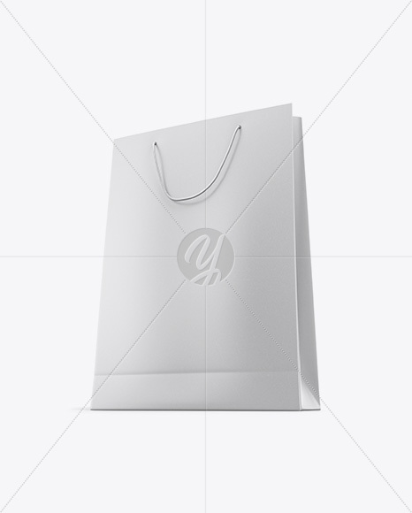 Kraft Paper Bag Mockup - Half Side View