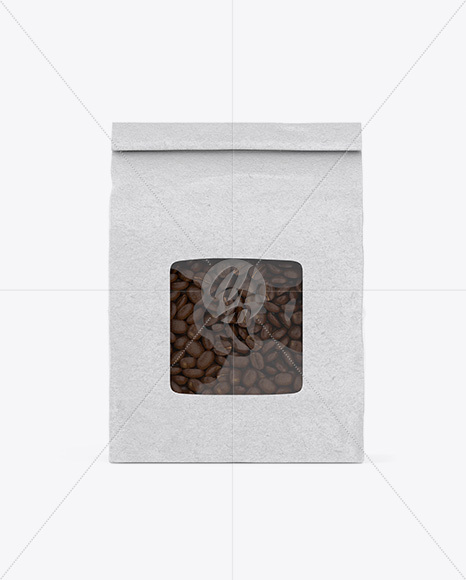 Kraft Coffee Bag Mockup - Front View