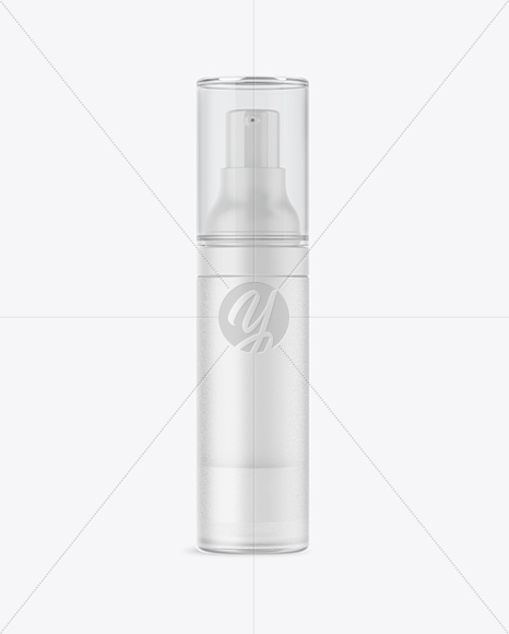 15ml Cosmetic Bottle with Pump Mockup