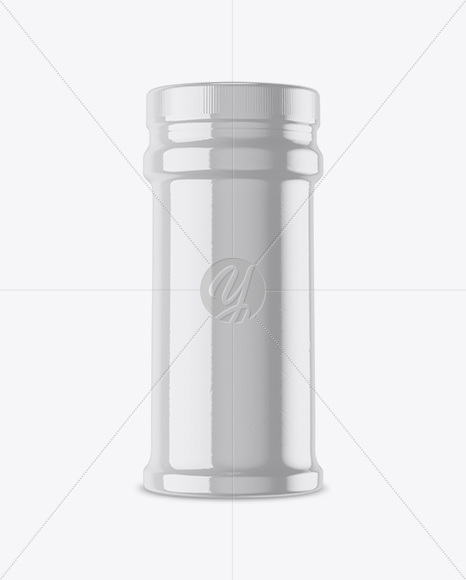 Protein Jar in Glossy Shrink Sleeve Mockup