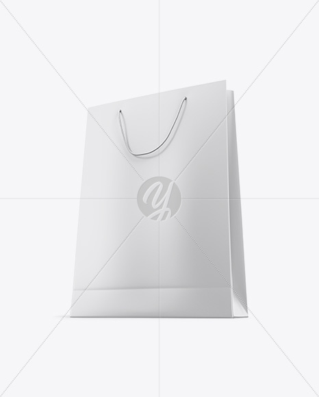 Matte Paper Bag Mockup - Half Side View