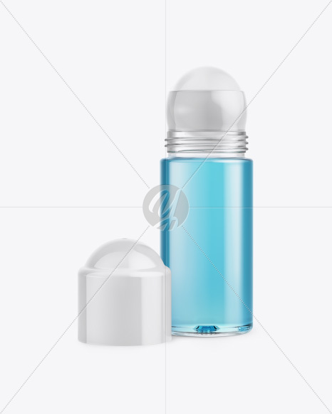 Roll-On Deodorant Open Cap Mockup - Front View