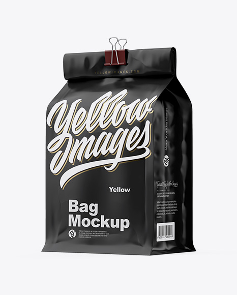 Matte Coffee Bag With Clip Mockup - Half Side View - Free+Lunch+Bag+Cliparts,+Download+Free+Clip+Art,+Free+Clip+...