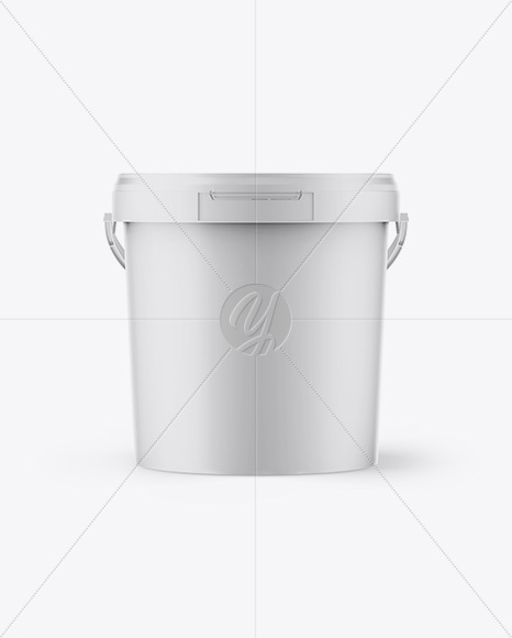 Matte Paint Bucket Mockup - Front View