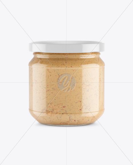 Glass Jar With Spread Mockup