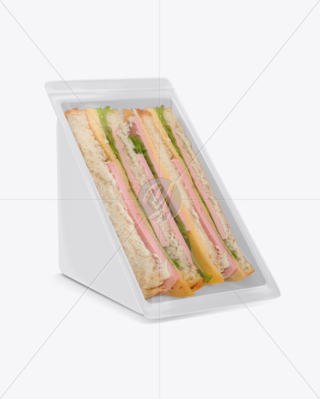 Sandwich Pack Mockup - Half Side View