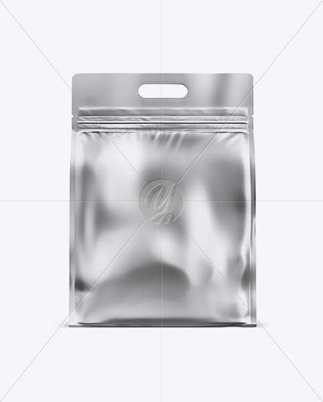 Matte Metallic Stand-up Food Bag Mockup