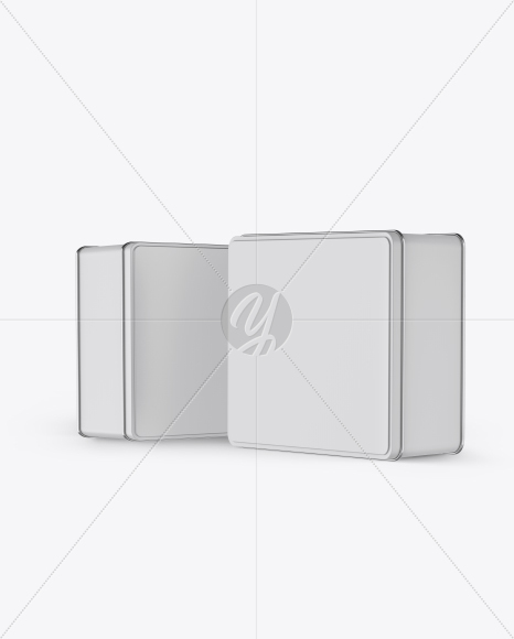 Two Matte Tin Boxes Mockup