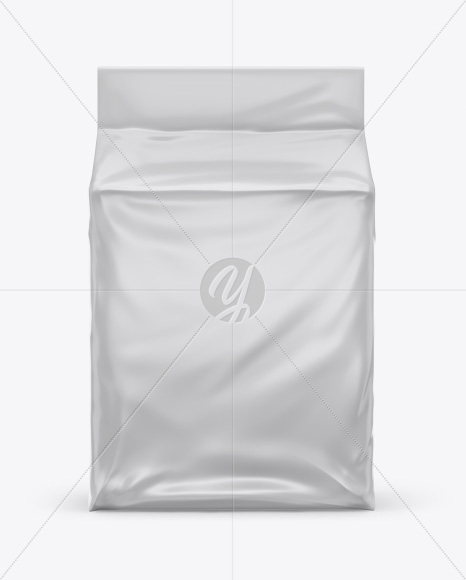 Matte Stand-up Food Bag Mockup - Front View