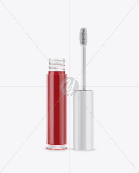 Opened Cosmetic Glossy Bottle Mockup