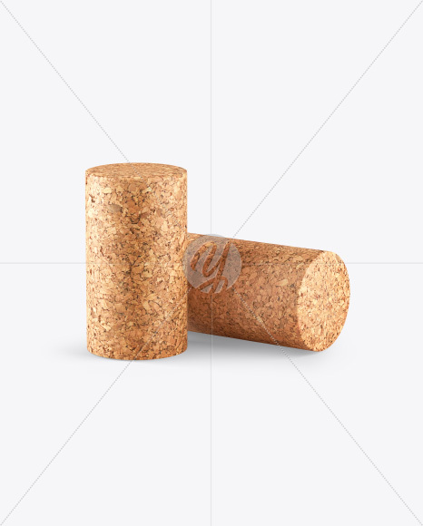 Two Wine Bottle Corks Mockup