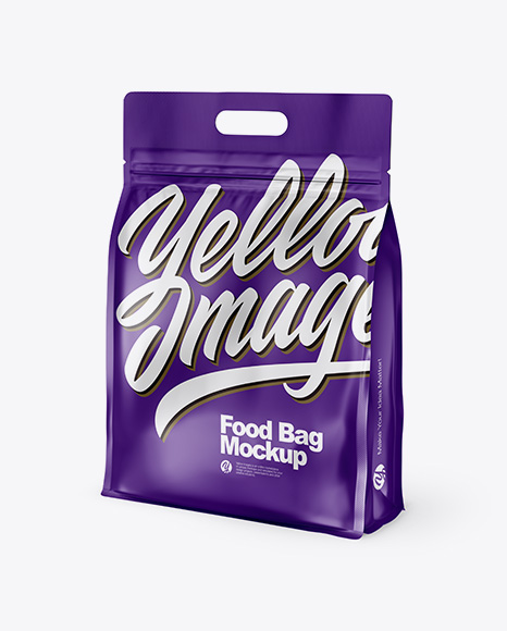 Matte Stand-up Food Bag Mockup