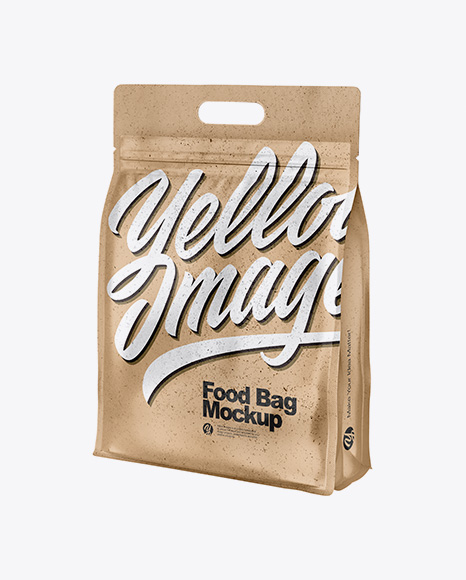 Kraft Paper Stand-up Food Bag Mockup