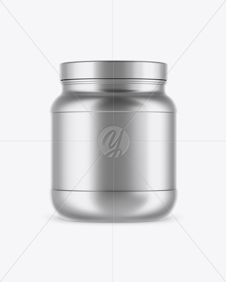 Metallic Protein Jar Mockup Metallic Protein Jar Mockup