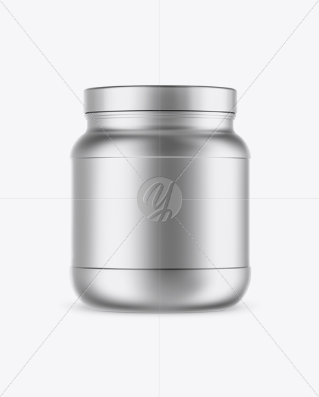 Matte Metallic Protein Jar Mockup