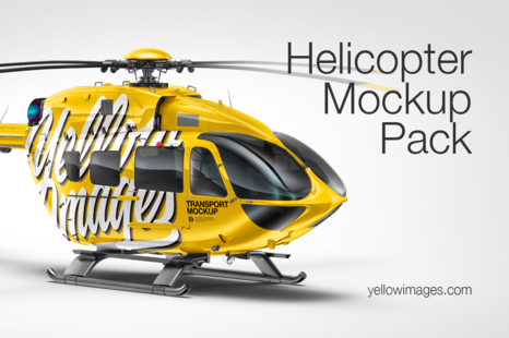 Helicopter Mockup Pack - Aircraft