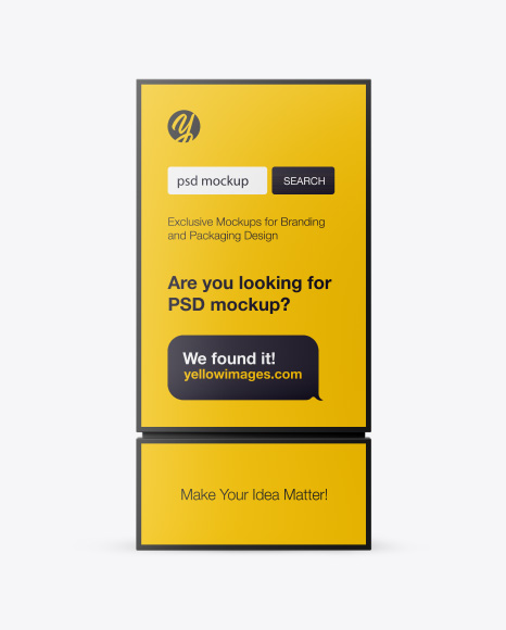 Pavement Stand Mockup - Front View - Stand mockups
