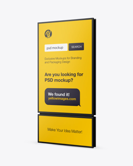 Pavement Stand Mockup - Half Side View - Stand mockups