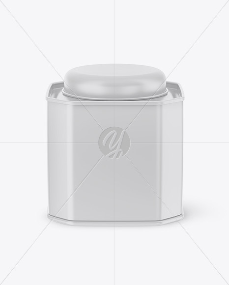 Matte Octagonal Tin Box Mockup (High-Angle Shot) - Free Download Images