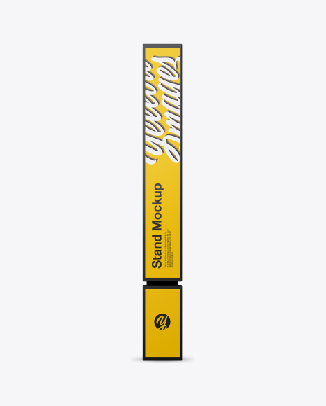 Pavement Stand Mockup - Front View - Stand mockups