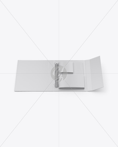 Matte Folder With Brochures Mockup - Front View (High-Angle Shot)