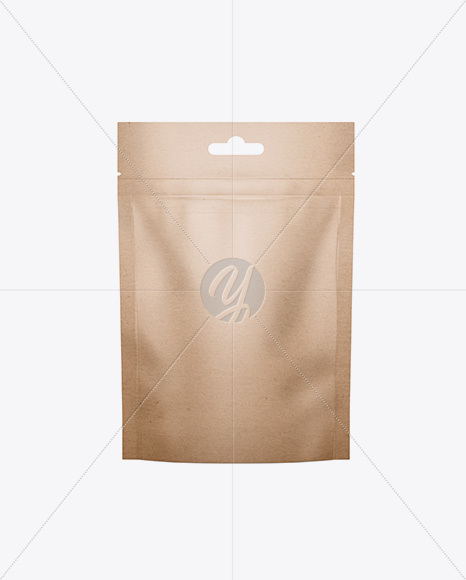 Kraft Stand Up Pouch Mockup - Front View