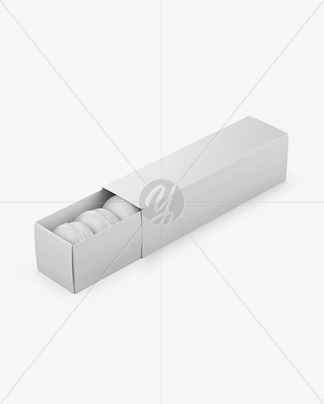 Opened Paper Box Mockup - Half Side View (High-Angle Shot)