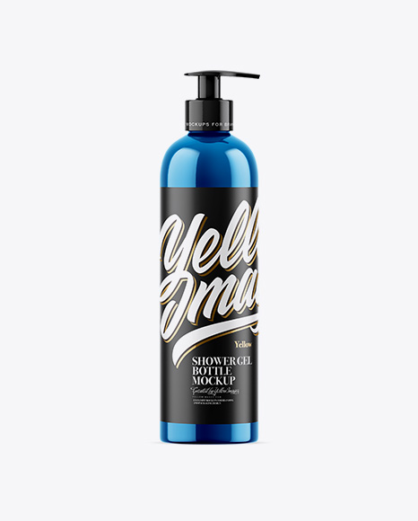 Metallic Shower Gel Bottle Mockup