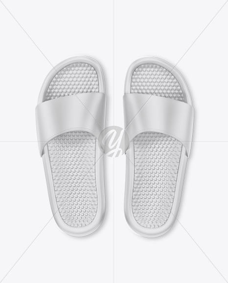 Matte Flip Flops Mockup - Top View