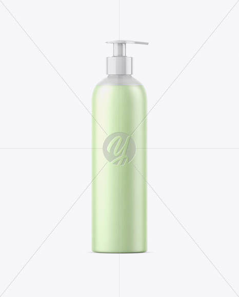 Frosted Bottle with Shower Gel Mockup