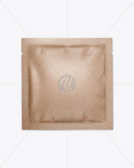 Kraft Wet Wipe Pack Mockup - Top View - Free Download Images High