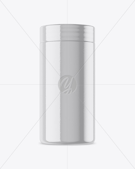 Protein Jar in Glossy Shrink Sleeve Mockup